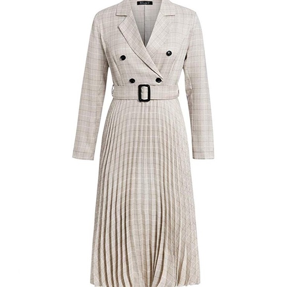 Long Sleeve Blazer Midi Dress - Picture 3 of 7